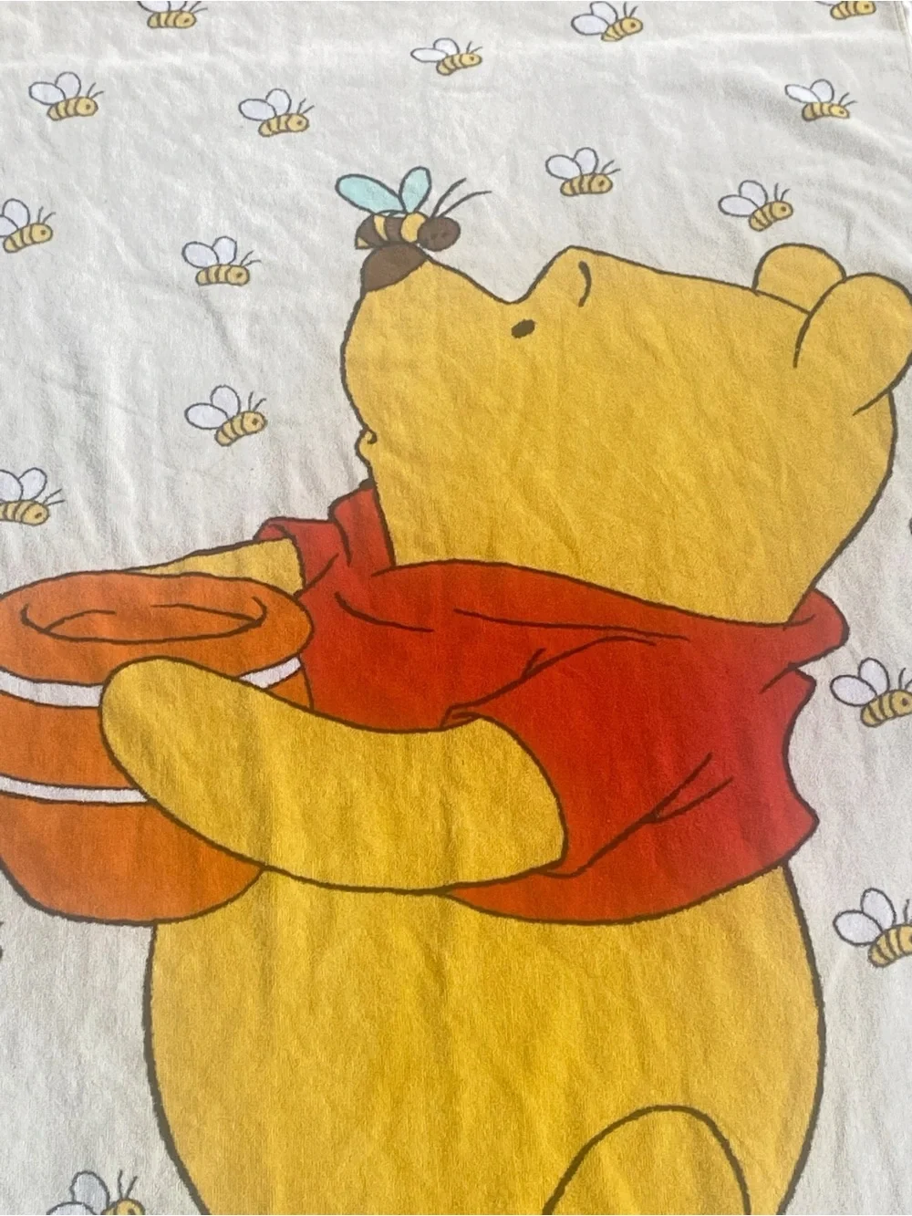 Costco XL Winnie the Pooh & honey pot/ bee’s beach towel 34x64